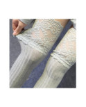 Jambière en coton et dentelle