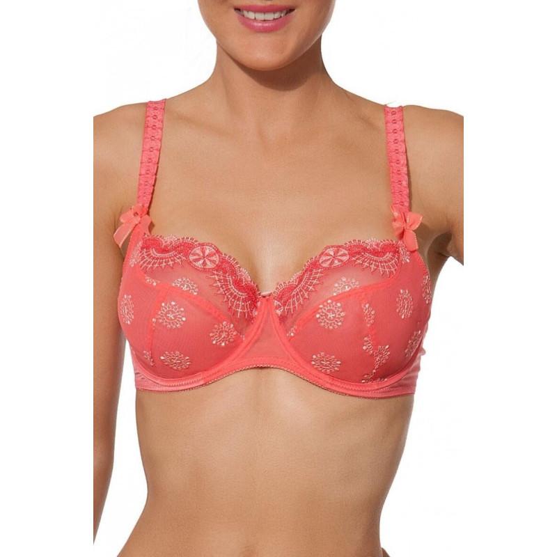 Empreinte Paris corail Soutien gorge pigeonnant
