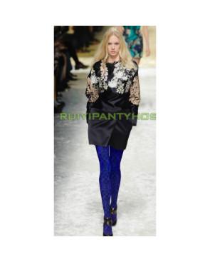 Collant impression baroque indigo