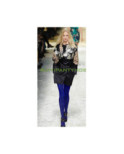 Collant impression baroque indigo