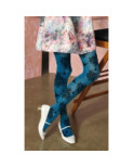 Collant opaque imprimé Esprit floral cobalt
