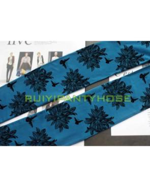 Collant opaque imprimé Esprit floral cobalt
