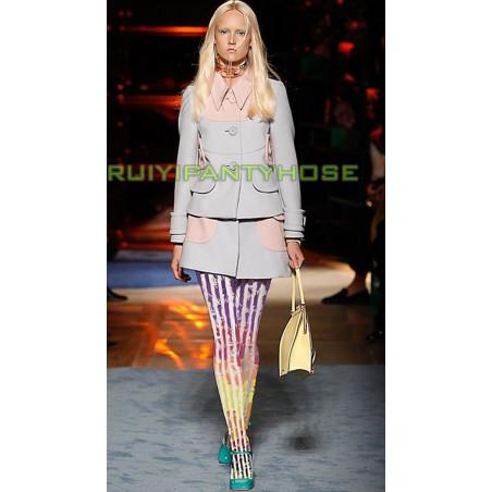 Collant opaque Imprimé rayures fauve délire