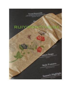 Collant Tatouage bouquet de fleurs