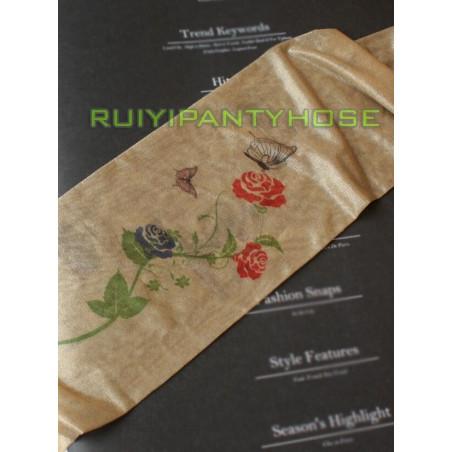 Collant Tatouage bouquet de fleurs