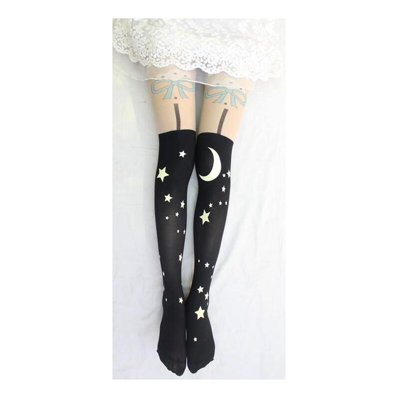 Collant cuissarde de magicienne