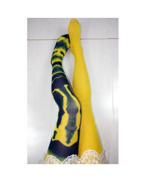 Collant Asymétrique fauve jaune