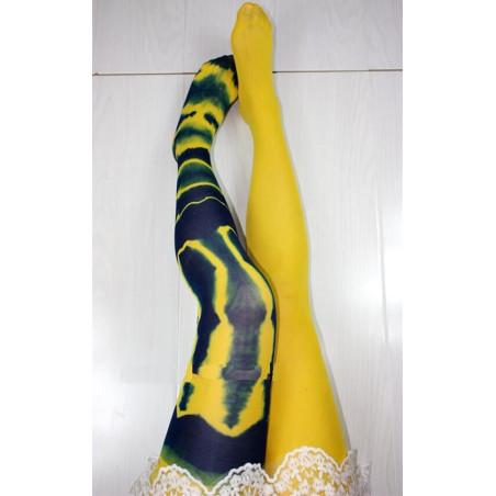 Collant Asymétrique fauve jaune