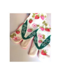 chaussettes japonaise Fraises fleuries
