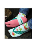 chaussettes japonaise Fraises fleuries