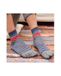 chaussettes à 5 doigts grises rayures