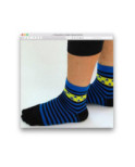 Chaussettes 5 doigts rayures Bleues étoiles