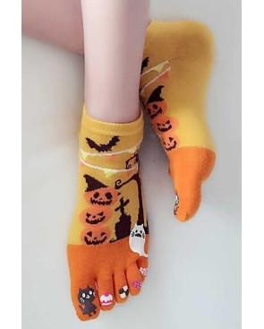  Chaussettes japonaise citrouilles halloween