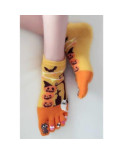 Chaussettes 5 doigts citrouilles et fantomes