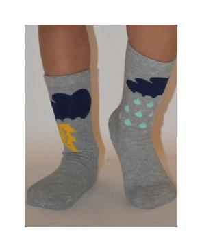 Chaussettes Pluie et Orage grise