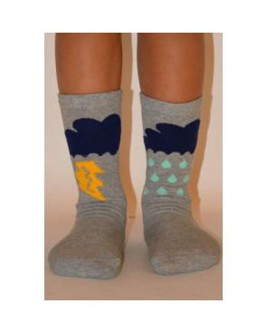 Chaussettes Pluie et Orage grise