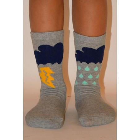 Chaussettes Pluie et Orage grise