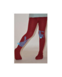 Collant Enfant coton petit lapin bordeaux