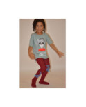 Collant Enfant coton petit lapin bordeaux