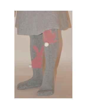 Collant lapin gris coton asymétrique  enfant