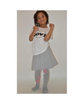 Collant lapin gris coton asymétrique  enfant