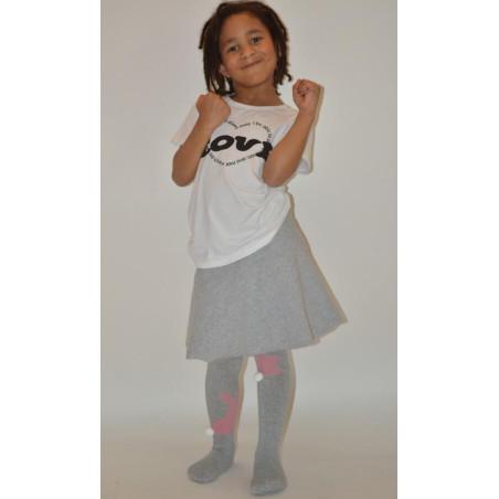 Collant lapin gris coton asymétrique  enfant
