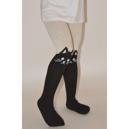 Collant cuissarde chat enfant coton