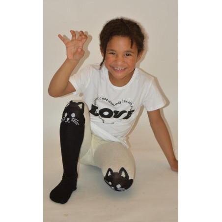 Collant cuissarde chat enfant coton