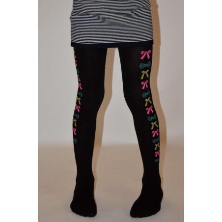 Collant enfant coton petits noeuds de couleurs