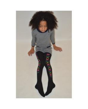 Collant enfant coton petits noeuds de couleurs