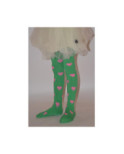 Collant enfant de coeurs vert