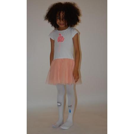 Collant enfant oeil qui rit  qui pleure blanc