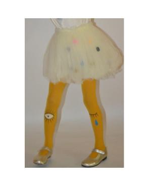 Collant enfant oeil qui rit  qui pleure rose