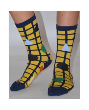 Chaussettes a carreaux rigolos