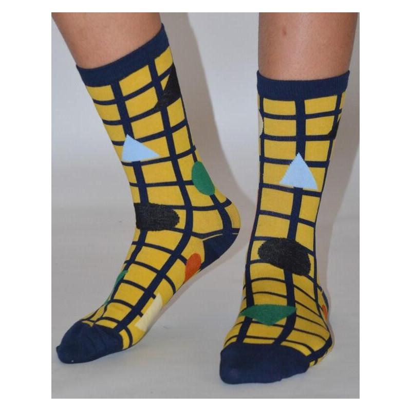 Chaussettes a carreaux rigolos