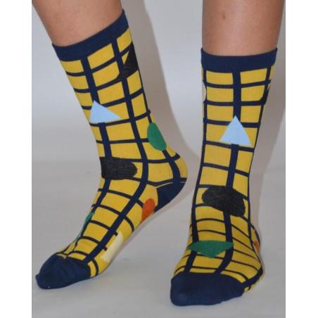 Chaussettes a carreaux rigolos