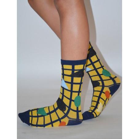 Chaussettes a carreaux rigolos