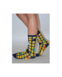 Chaussettes a carreaux rigolos