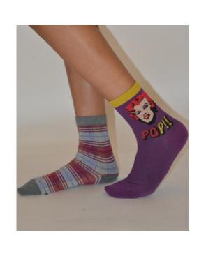 Duo de chaussettes Asymétrique Monroe Pop