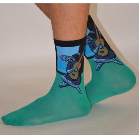 Chaussettes de maitre  Le guitariste bleu de Picasso chaussettes d'artistes
