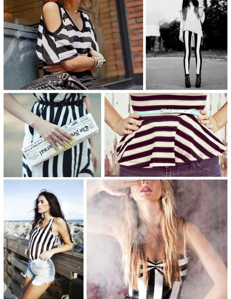 tendances Rayures verticales noires et blanches