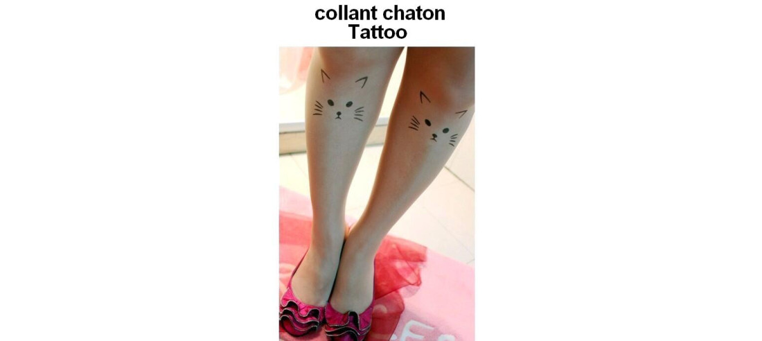 Collant Tattoo Petit Chat