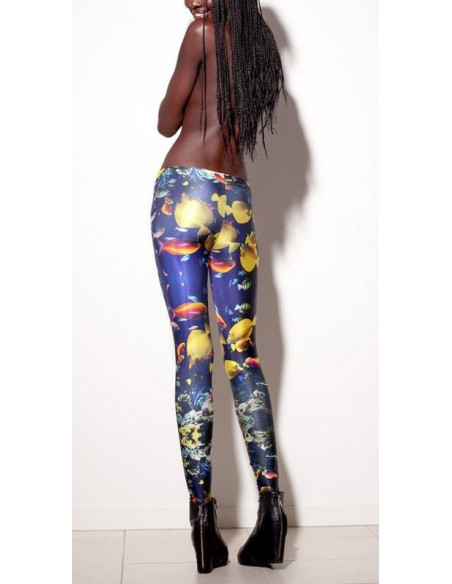 Legging Galaxy aquarium poissons de paradis