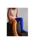Collant enfant asymétrique orange bleu