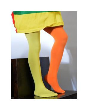 Collant enfant asymétrique orange et citron