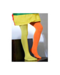 Collant enfant asymétrique orange et citron