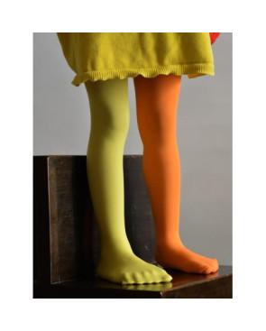 Collant enfant asymétrique orange et citron