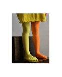 Collant enfant asymétrique orange et citron