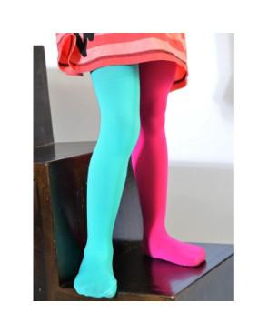 Collant enfant Asymétrique fushia vert d'eau