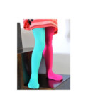 Collant enfant Asymétrique fushia vert d'eau